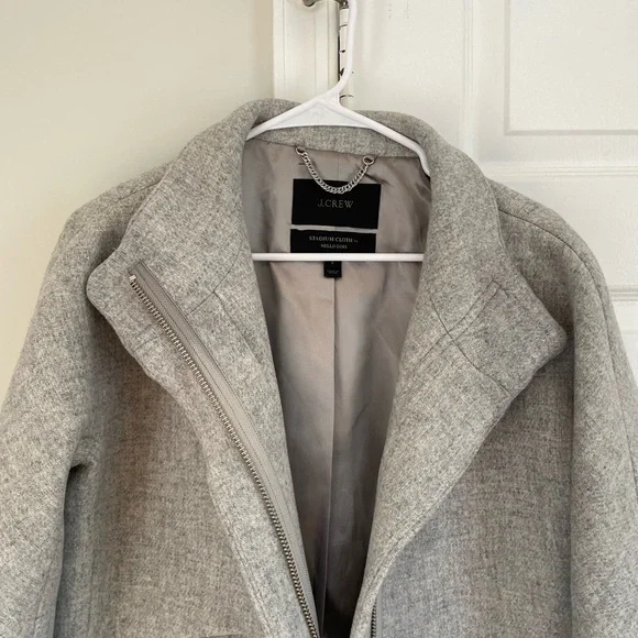 J.CREW Cocoon Coat Jacket Womens 6 Gray Italian Stadium Cloth Wool J5536 - Picture 5 of 15